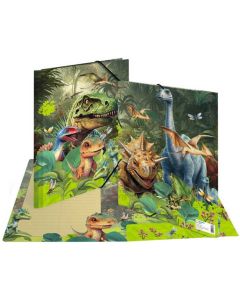 Chemise à élastiques en carton - A4 - Motif Dinosaure HERMA 