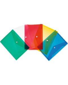 Pochette enveloppe A4 à bouton-pression - Violette Transparente HERMA