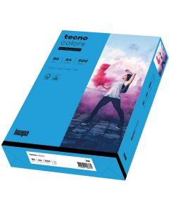 Ramette de papier 500 feuilles A4 - 80g - Bleu Intense TECNO