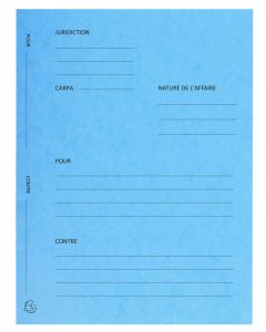 Modèle Dossier de Plaidoirie Pour ou Contre - Bleu  (EXACOMPTA 220102E Avocat) exemple