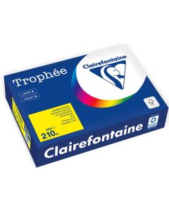 Ramette de papier de 250 feuilles A4 210g - Jaune Soleil : CLAIREFONTAINE Trophée Image