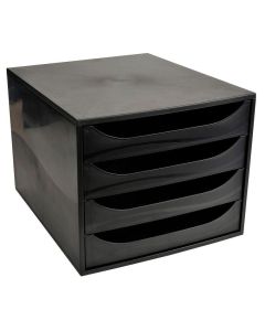 Module de rangement 4 tiroirs Ecobox - Noir EXACOMPTA ECOBlack Image