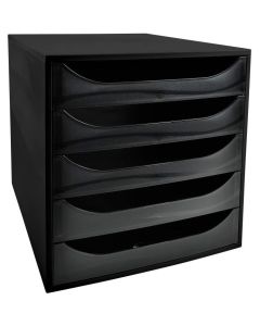 Module de rangement 5 tiroirs Ecobox+ - Noir EXACOMPTA ECOBlack Image
