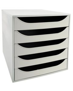 Module de rangement 5 tiroirs Ecobox+ - Gris EXACOMPTA Office Image