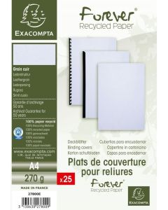 Lot de 25 couvertures pour reliure - Carton - Blanc EXACOMPTA Forever Image