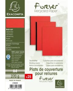 Lot de 25 couvertures pour reliure - Carton - Rouge EXACOMPTA Forever Image