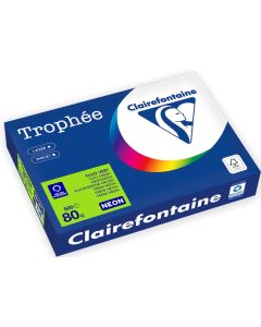 Ramette de papier Trophée de 500 feuilles A4 - Vert fluo : CLAIREFONTAINE Visuel
