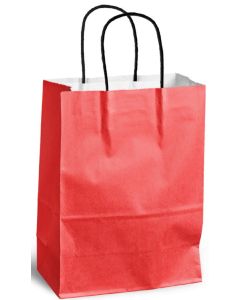 Sac en papier avec anse - 240 x 110 x 330 mm - Rouge MAIL-MEDIA Lot de 200