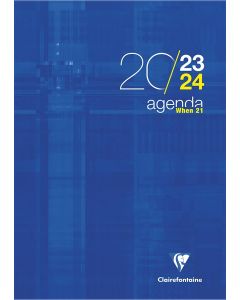 Agenda Scolaire 2023/2024 - WHEN 21 - 210 x 297 mm CLAIREFONTAINE Bleu