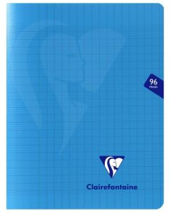 Cahier A4 - 96 pages - Grands Carreaux - Bleu CLAIREFONTAINE Mimesys