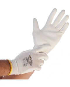 Gants de travail en nylon ULTRA FLEX MAIN - Blanc - Taille M HYGOSTAR