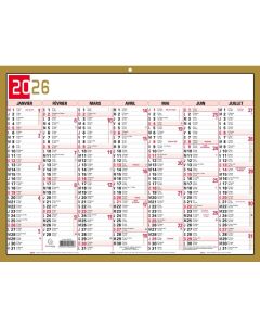 Calendrier mural 2025 - 220 x 295 mm EXACOMPTA 1er semestre