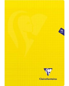 Cahier A4 - 96 pages - Grands Carreaux - Jaune CLAIREFONTAINE Mimesys