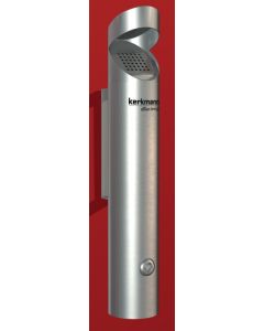 Cendrier mural rond - 300 x 460 mm - Argent / Noir RUBBERMAID Infinity