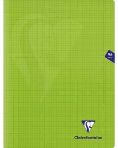 Cahier 24 x 32 cm - 96 pages - Petits Carreaux - Vert CLAIREFONTAINE Mimesys