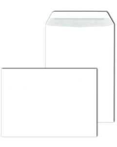 Pochettes d'expédition autocollantes sans fenêtre - 162 x 229 mm - Blanc : MAIL MEDIA Lot de 50 Visuel