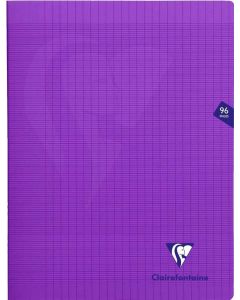 Cahier 24 x 32 cm - 96 pages - Grands Carreaux - Violet CLAIREFONTAINE Mimesys