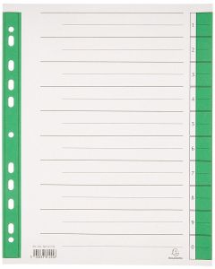 Intercalaires en carton micro perforés - 234 x 297 mm - Vert : Exacompta Lot de 100 Image