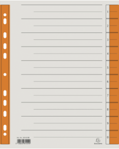 Intercalaires en carton micro perforés - 234 x 297 mm - Orange : Exacompta Lot de 100 Image