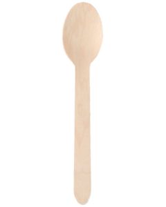 Cuillères jetables en bois ciré - 160 mm NATURE STAR Lot de 100
