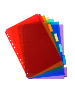 EXACOMPTA : Jeu de 6 intercalaires translucides polypropylène avec porte-étiquette 3906E