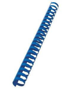 Baguettes de 21 anneaux - 25 mm - Bleu : GBC Lot de 50