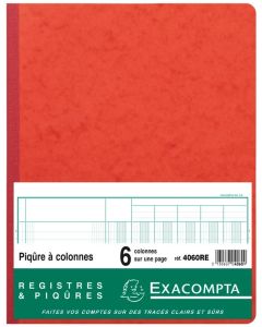 Registre 6 colonnes - 320 x 250 mm - Jaune EXACOMPTA Image