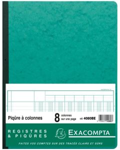 Registre de 8 colonnes 320 x 250 mm 4080E Exacompta