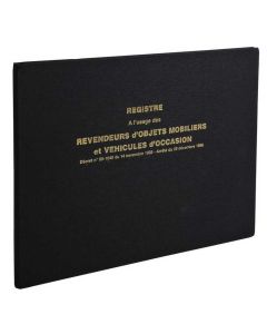 Livre de Police Automobile - Garage et vendeur de véhicules d'occasion
