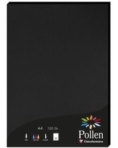 Feuilles de couleur A4 - 210 x 297 mm - Noir POLLEN Lot de 50