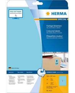 4423 HERMA  Étiquettes adhésives - Multi-usages - 210,0 x 297,0 mm. - Bleu