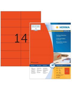 Étiquettes adhésives - 105 x 42,3 mm - Rouge : HERMA Lot de 1400 image