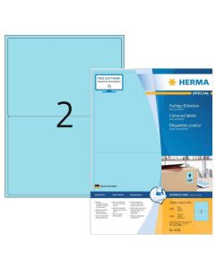 Étiquettes adhésives - 199,6 x 143,5 mm - Bleu : HERMA Lot de 200 image