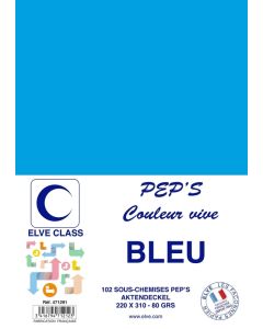 Sous-Chemise pour dossier A4 - Bleu ELVE Pep's Lot de 102