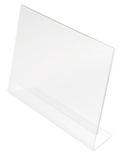 Porte-visuel droit - 1/3 A4 portrait DEFLECTO Exemple modèle