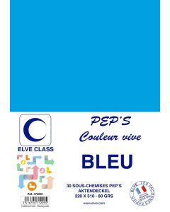 Sous-Chemise pour dossier A4 - Bleu ELVE Pep's Lot de 30