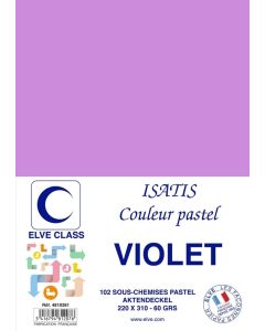 Sous-Chemise pour dossier A4 - Violet ELVE Isatis Lot de 102