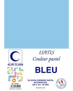 Sous-Chemise pour dossier A4 - Bleu ELVE Isatis Lot de 102