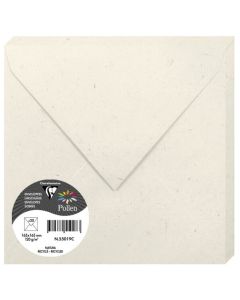 Enveloppes - 165 x 165 mm - Blanc naturel POLLEN Natura Lot de 20