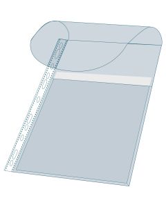 Lot de 10 Pochettes perforées à soufflet avec rabat et fermeture velcro - A4 - Ouverture latérale : EXACOMPTA Visuel