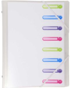 EXACOMPTA : Trieur avec élastiques - 8 compartiments 56187E Incolore photo