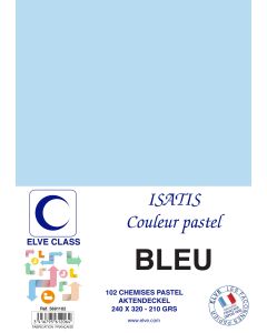 Chemise pour dossier A4 - 210 g - Bleu ELVE Isatis Lot de 102