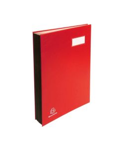 Parapheur Signature Direction 24 x 35 cm - 20 compartiments - Rouge EXACOMPTA