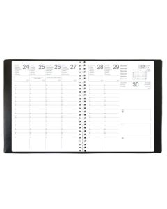 Agenda Semainier 2026 - 160 x 240 mm - Noir QUO VADIS Olympe S