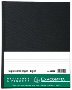 6422E EXACOMPTA : Registre  - 200 pages lignées - 320 x 250 mm