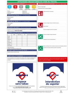 Panneau d'Affichage obligatoire Personnel 40 x 60 cm EXACOMPTA Format vertical