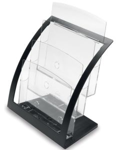 Porte-brochures à dos plat - 1 compartiment - A5 portrait DEFLECTO