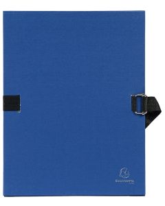 Chemise à sangle toilée - Dos extensible - Bleu marine : EXACOMPTA Visuel