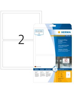 Étiquettes adhésives plastifiées Très résistantes 190 x 135 mm HERMA 8333
