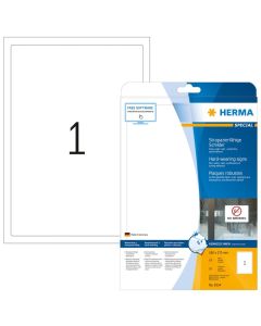 Étiquettes adhésives plastifiées - 190 x 275 mm - Très résistantes HERMA 8334
